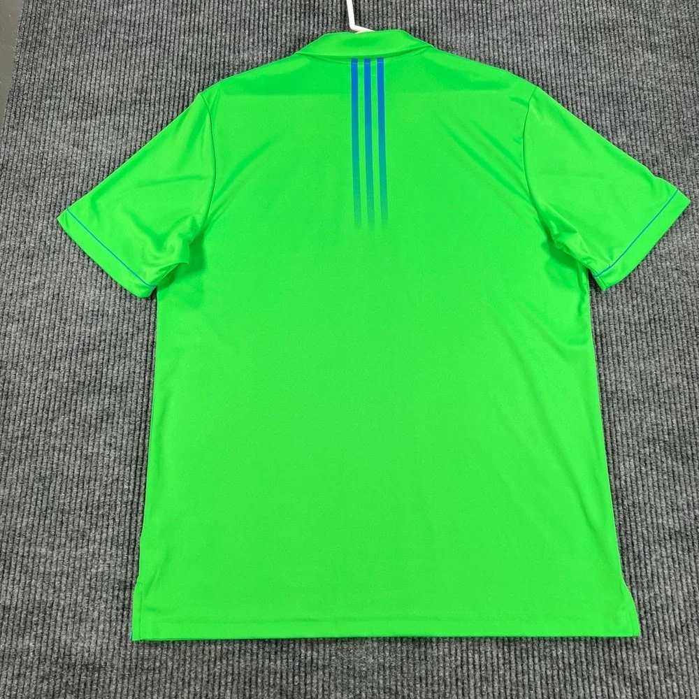 Adidas Polo‎ Shirt Mens Large Green Short Sleeve Casual Golf Performance